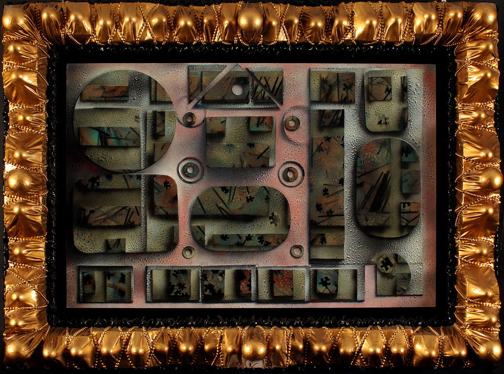 Lacquer on Wood, Framed, 48in x 32in - 2003